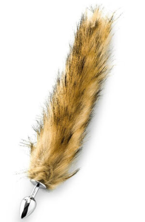 Deluxe Fluffy Fox Plug Brown 45cm - Dzīvnieka astes anālais spraudnis 1