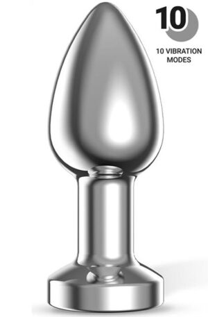 Dimpor Vibrating Chrome Anal Plug Large - Vibrējošs anālais spraudnis 1