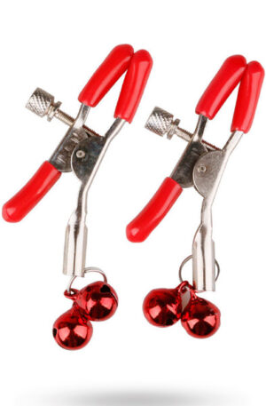 Double Bell Nipple Clamp Red - Labia gliemenes 1