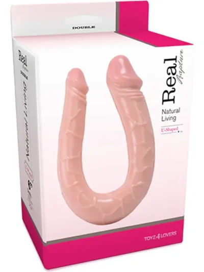 Double Curved Dildo U-shaped 15 cm - Dubultā dildo deva 4