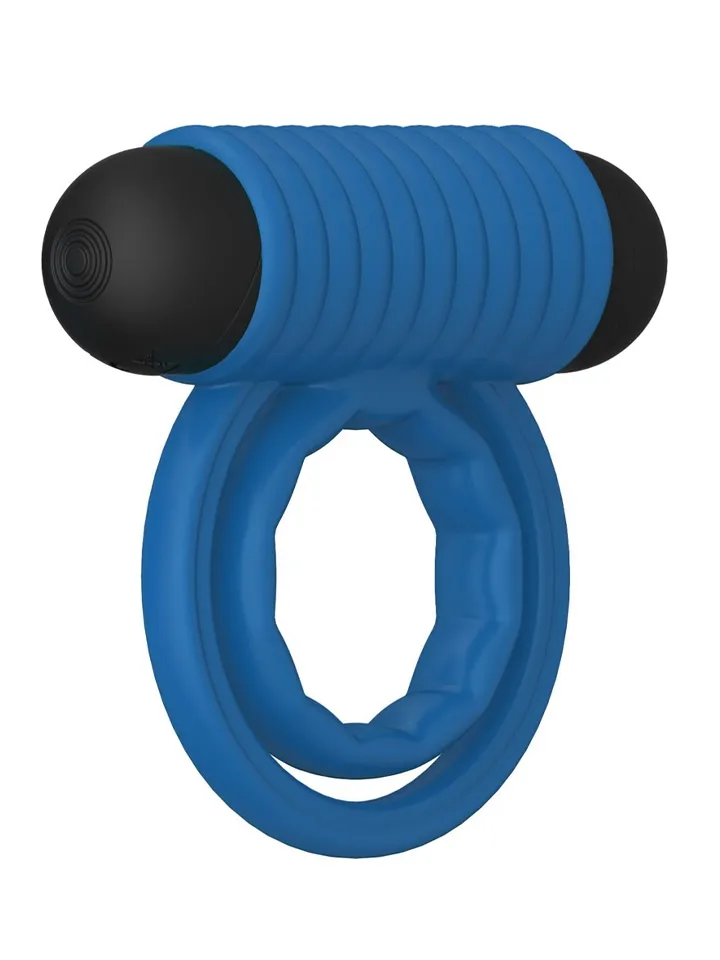 Double Rings Rock Hard Rechargeable Cock Ring - Vibrējošs gaiļa gredzens 1 [full]