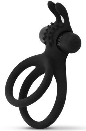 Double Vibrating Cock Ring With Rabbit Ears - Vibrējošs gaiļa gredzens 1