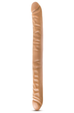 Dr Skin Double Dildo Mocha 46 cm - Dubultā dildo 1