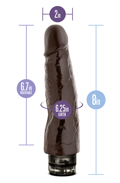 Dr. Skin Cock Vibe 14 Chocolate 17 cm - Vibrējošs dildo 4