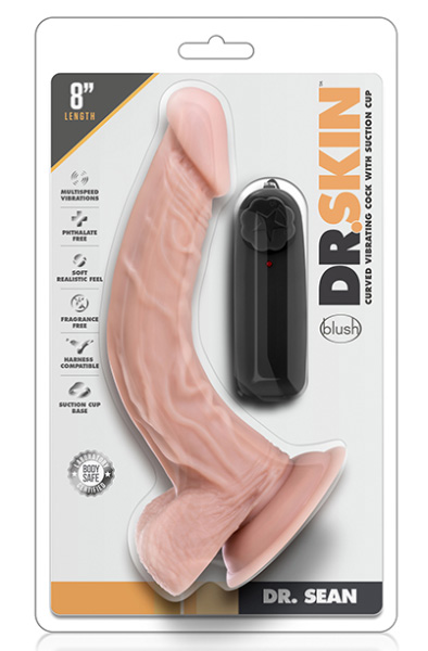 Dr. Skin Dr. Sean Vibrating Cock with Suction Cup 20cm - Vibrējošs dildo 2