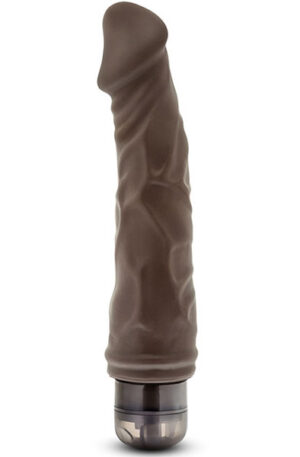 Dr. Skin Vibe 6 Chocolate 22,5cm - Vibrējošs dildo 1