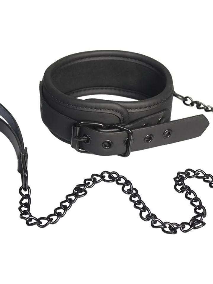 Dream Toys Blaze Collar & Chain Black - Verdzības apkakle & amp; Pāris 1 [full]