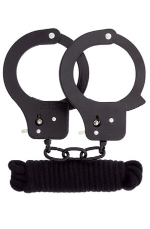 Dream Toys Bondx Metal Cuffs & Love Rope Set-black - Rokudzelži 1