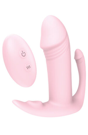 Dream Toys Vibes Of Love Remote Tri-pleasurer Pink - Punktu vibrators 1