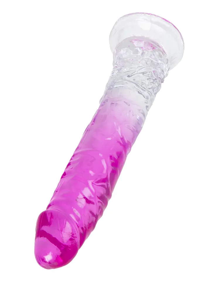 Dual Color Dildo Purple & Clear 20 cm - Piesūcekņa dildo 2 [full]
