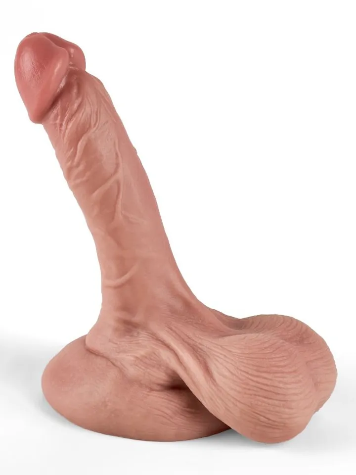 Dual Density Dildo With Balls 15,5 cm - Dzīvīgs dildo 2 [full]