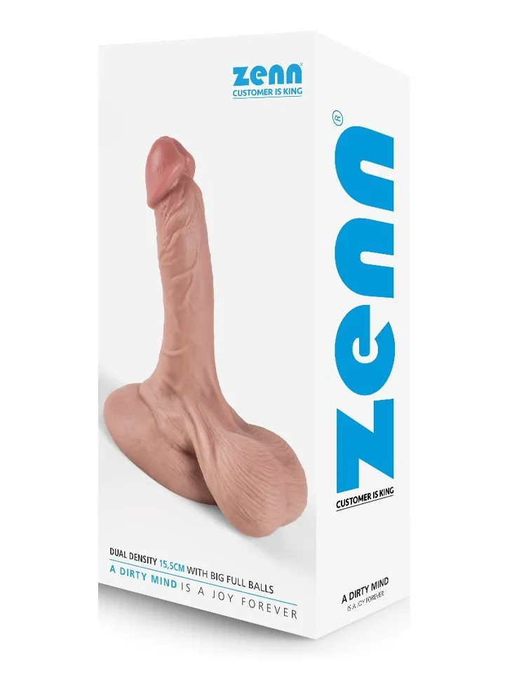 Dual Density Dildo With Balls 15,5 cm - Dzīvīgs dildo 4 [full]