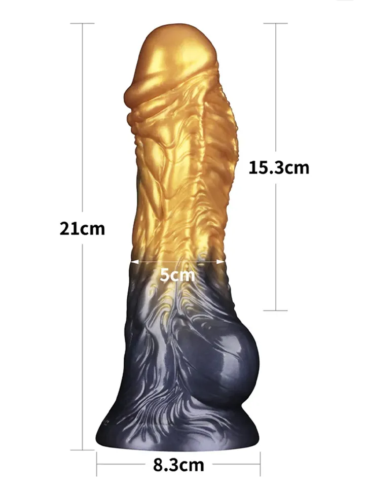 Dual Density Inflatable Dildo Yellow/Blue 21 cm - Piepūšamais dildo 4 [full]