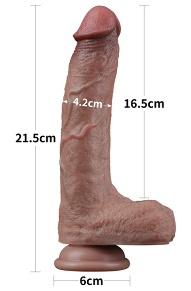 Dual Layered Silicone Dildo 21,5 cm - Dzīvīgs dildo 2