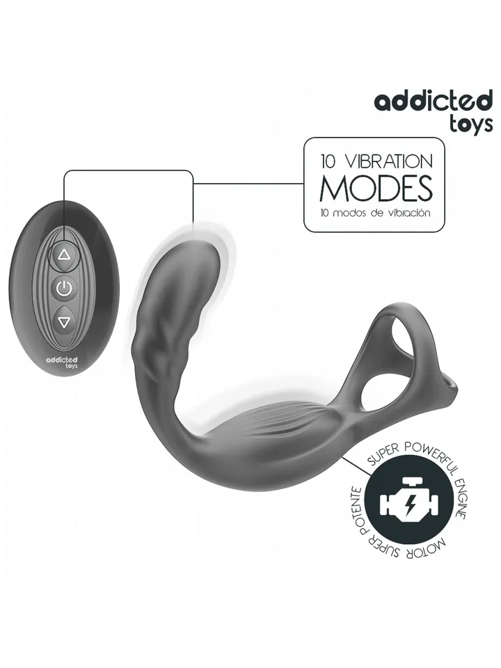 Dual Prostatic Cock Ring Remote Control - Prostatas vibrators ar dzimumlocekļa gredzenu 2 [full]