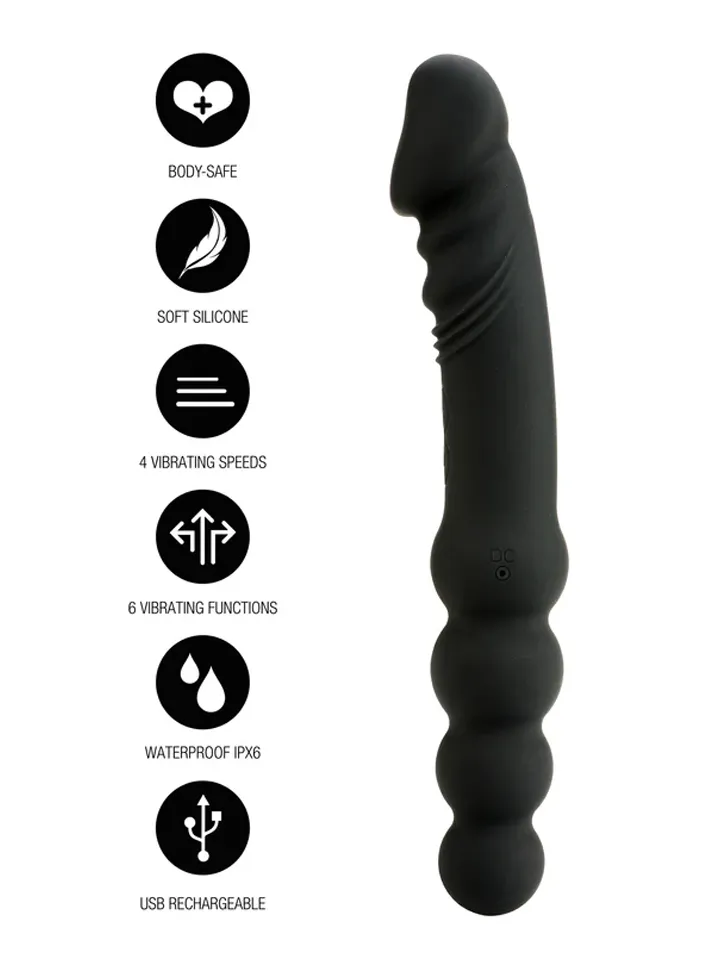 Dual Sided Anal Vibrator 23 cm - Vibrējošs anālais dildo 1 [full]