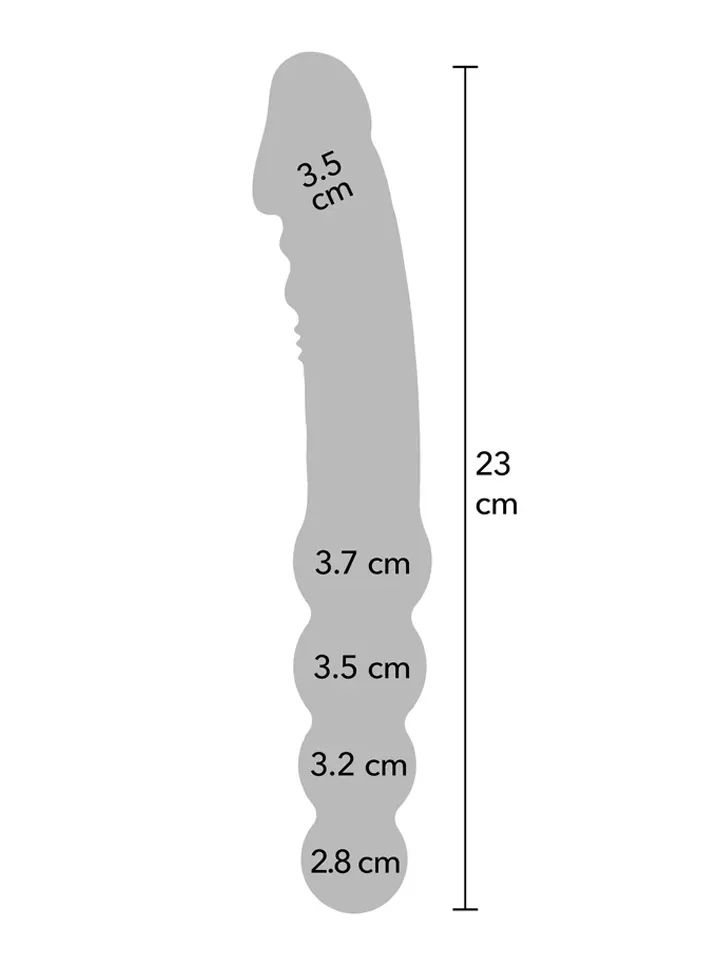 Dual Sided Anal Vibrator 23 cm - Vibrējošs anālais dildo 3 [full]