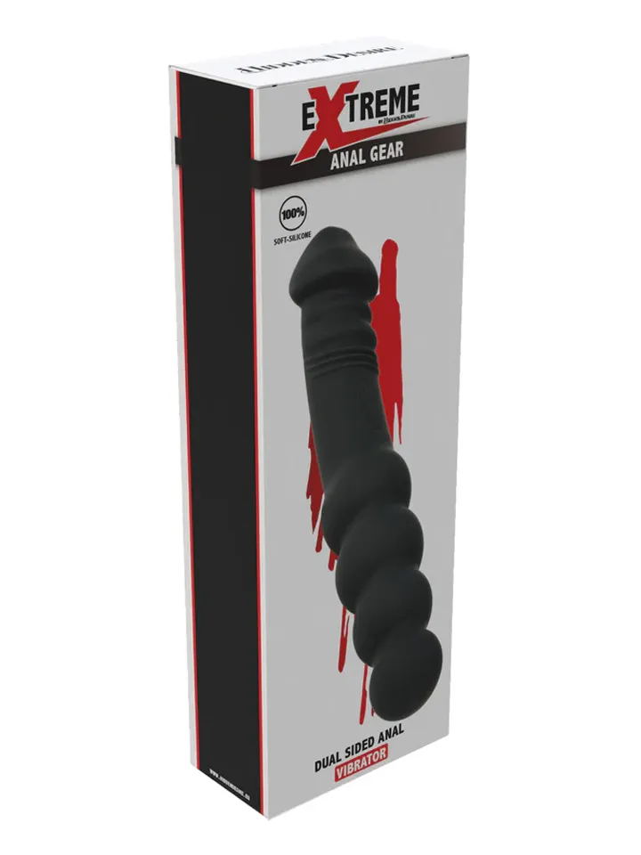 Dual Sided Anal Vibrator 23 cm - Vibrējošs anālais dildo 4 [full]