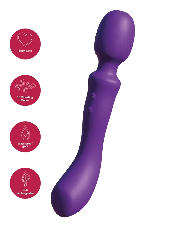 Dual-Sided Massaging Vibrating Wand - Burvju nūjiņa / masāžas zizlis 1 [full]