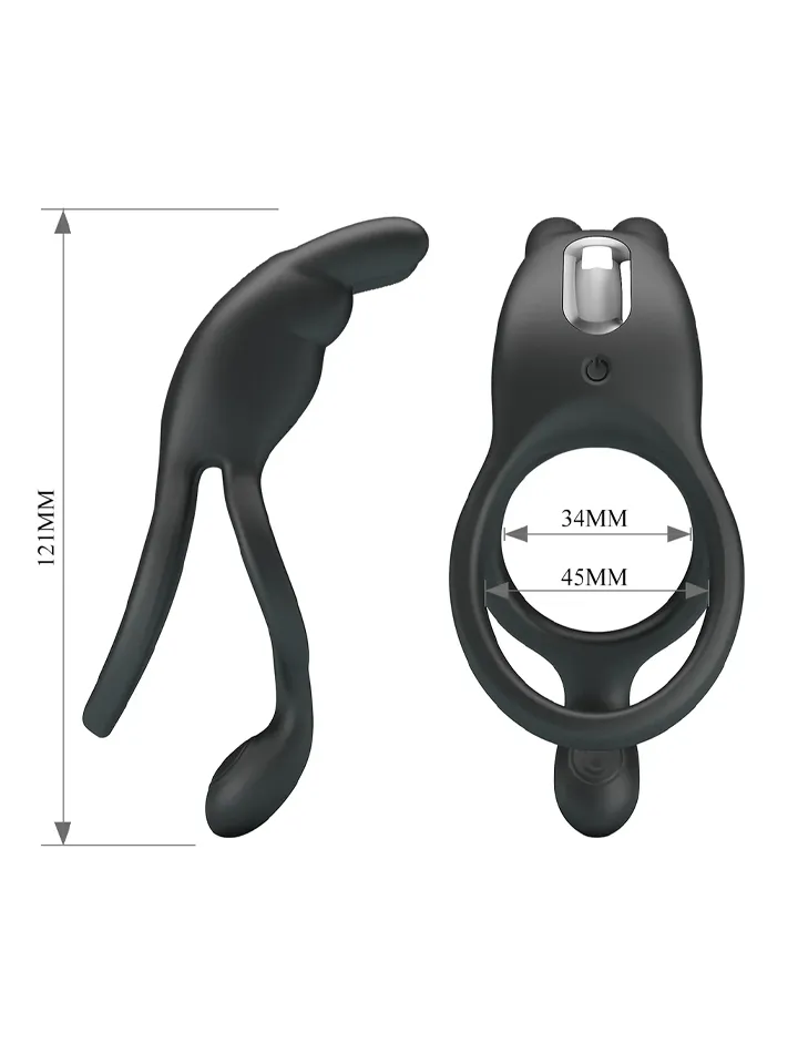 Dwayne Double Vibrating Rabbit Cock Ring - Trušu gaiļa gredzens 3 [full]