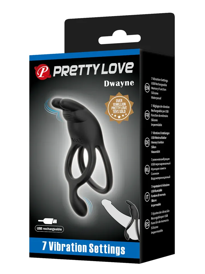 Dwayne Double Vibrating Rabbit Cock Ring - Trušu gaiļa gredzens 4 [full]