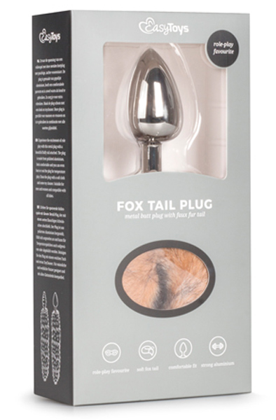 Easytoys Fox Tail Plug Silver - Dzīvnieka astes anālais spraudnis 3