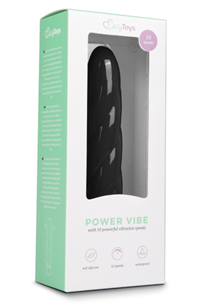 Easytoys Power Vibe Silicone Vibrator Black - Vibrators 2
