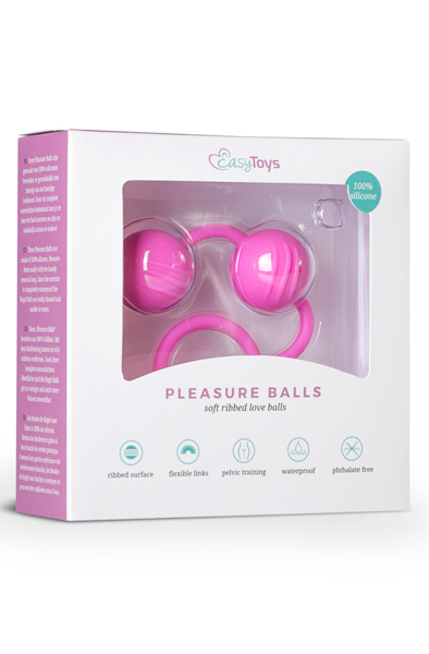 Easytoys Semi Ribbed Geisha Balls Rosa - Kegela bumbiņas 2