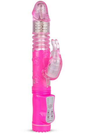 Easytoys Thrusting Rabbit Vibrator Pink - Trušu vibrators 1