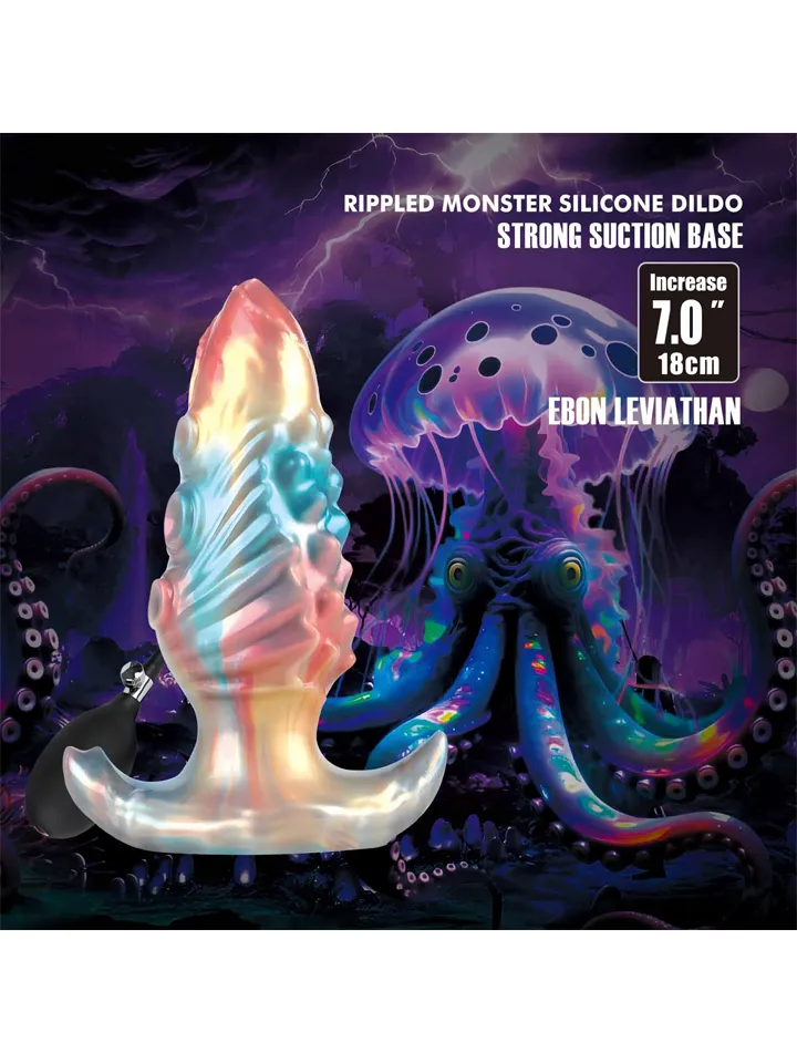 Ebon Leviathan Inflatable Monster Anal Plug 18 cm - Piepūšams anālais spraudnis 3 [full]