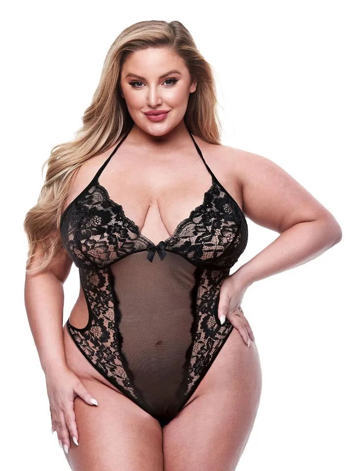 Eco Lace & Mesh Queen Teddy Black - Tedijs 1 [full]