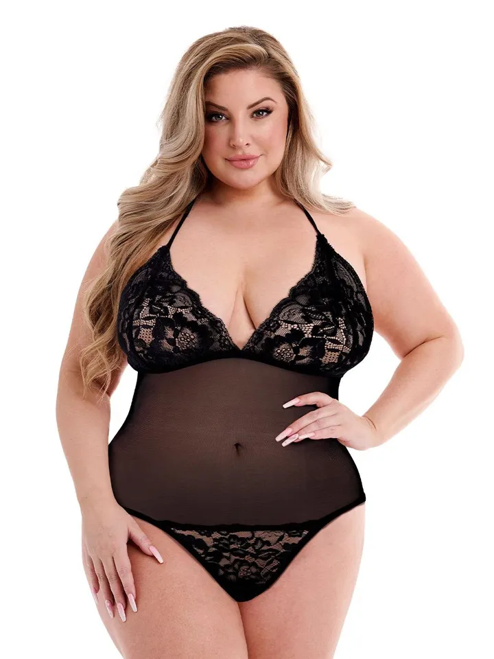 Eco Mesh & Lace Queen Teddy Black - Tedijs 1 [full]