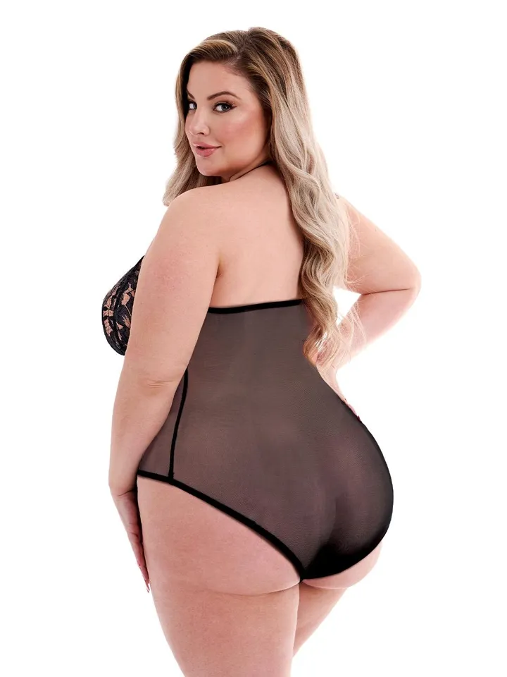 Eco Mesh & Lace Queen Teddy Black - Tedijs 2 [full]