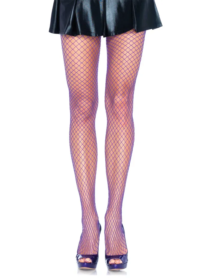 Elastane Industrial Fishnet Pantyhose Purple - Tīkla zeķubikses 1 [full]