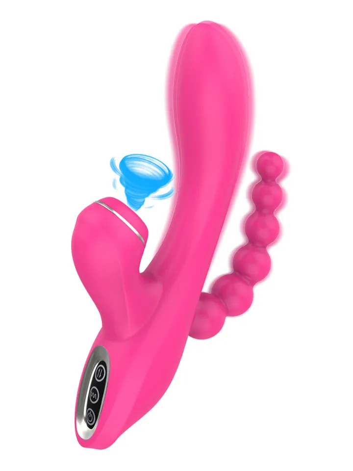 Erospace G-spot Vibrator With Sucking & Anal Beads - Trušu vibrators 1 [full]