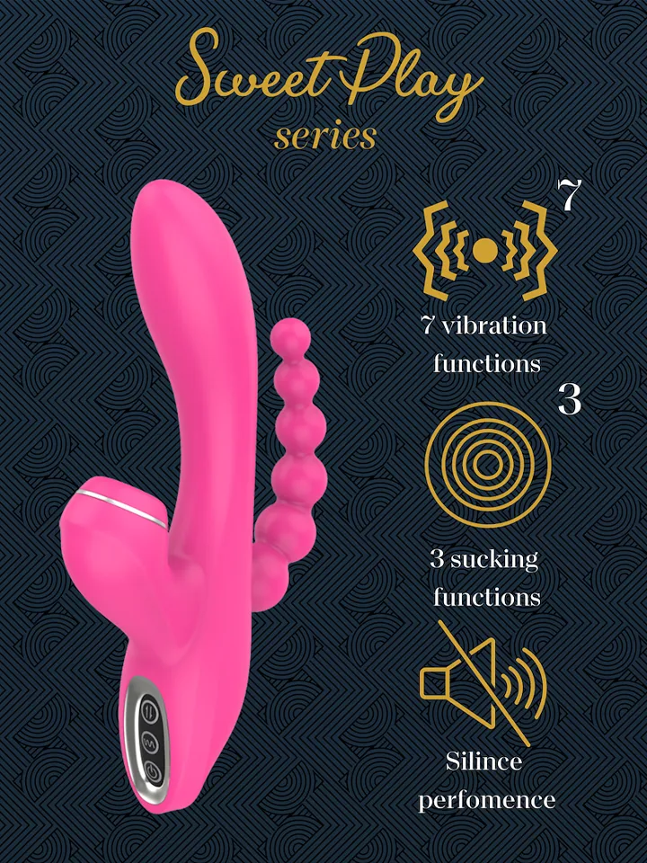 Erospace G-spot Vibrator With Sucking & Anal Beads - Trušu vibrators 2 [full]