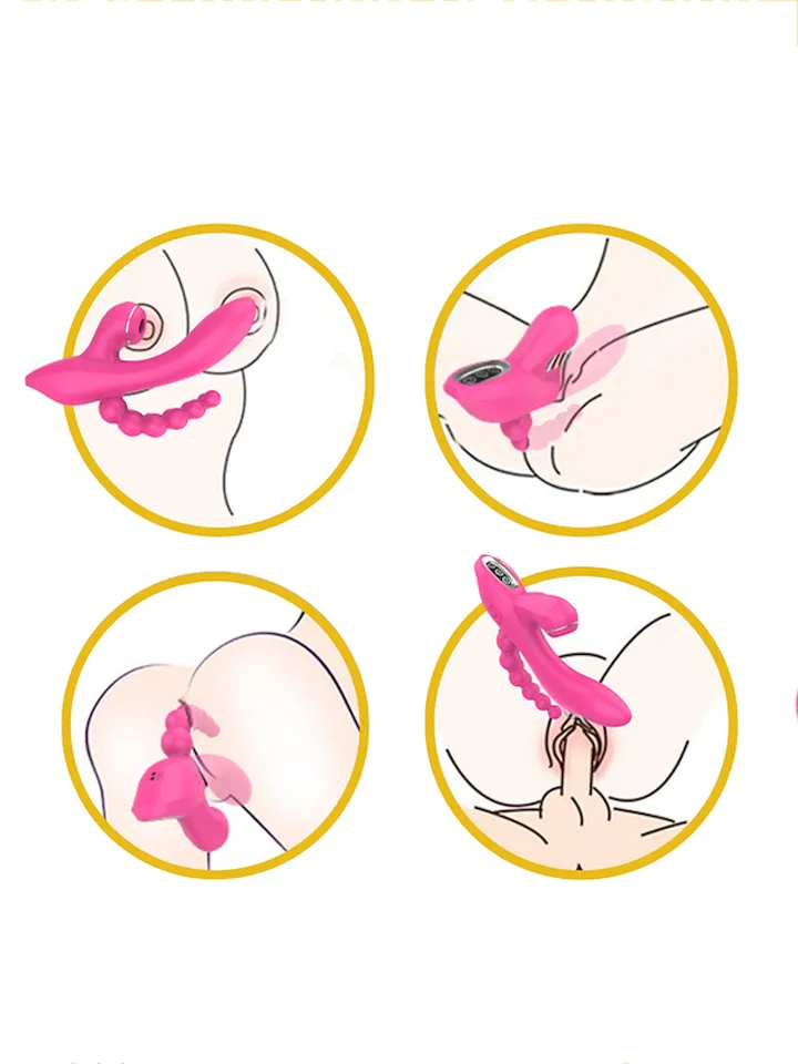 Erospace G-spot Vibrator With Sucking & Anal Beads - Trušu vibrators 3 [full]