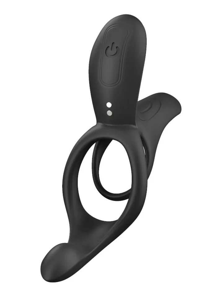 Erospace Vibrating Cock Ring With Clitoral Stimulation - Vibrējošs gaiļa gredzens 5 [full]