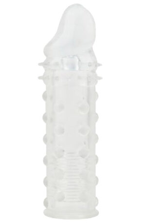 Extra Texture Clear Sleeve - Penisa pagarinātājs/dzimumlocekļa piedurkne 1