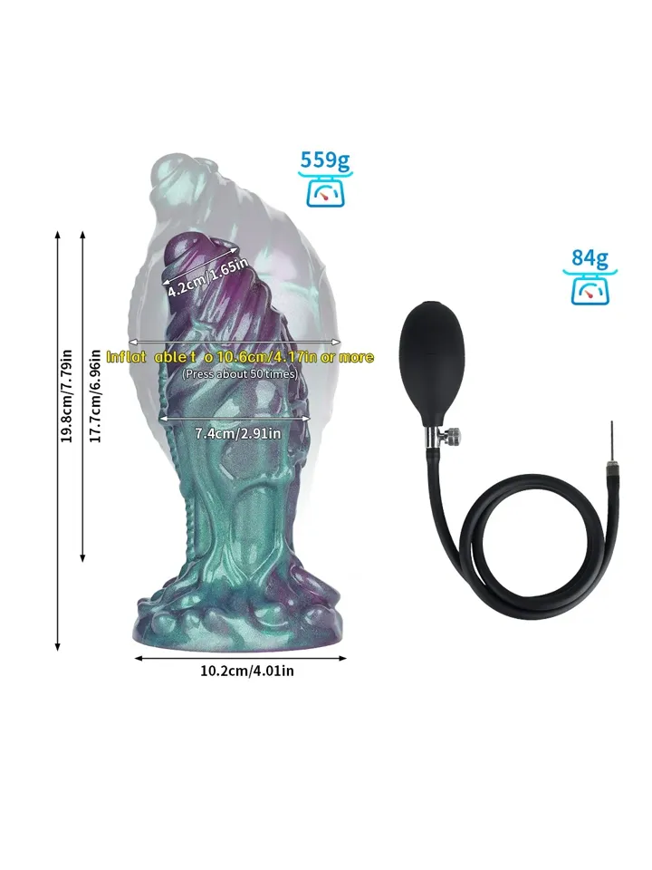 Fantasy Beast Inflatable Butt Plug 20 cm - Piepūšams anālais spraudnis 2 [full]