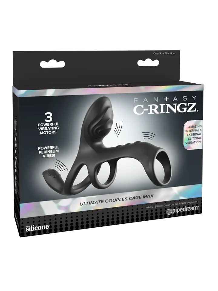 Fantasy C-Ringz Ultimate Couples Cage Max - Vibrējošs gaiļa gredzens 4 [full]