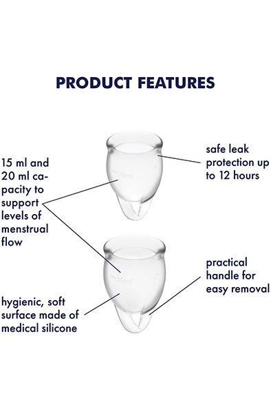 Feel Confident Menstrual Cup Transparent - Menstruāciju krūzes 2