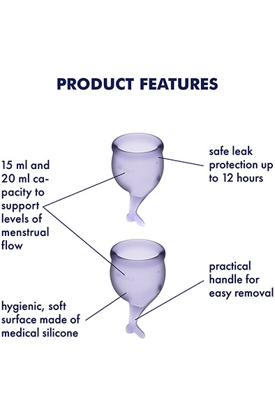 Feel Secure Menstrual Cup Purple - Menstruāciju krūzes 2