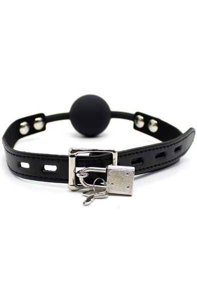 Fetish Addict Ball Gag With Padlock - Gag bumba 1