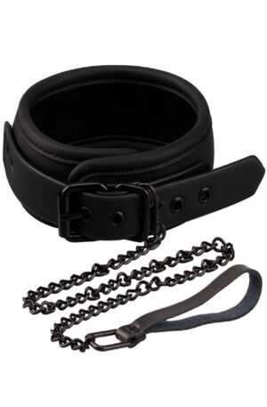 Fetish Black Shadow Collar With Leash - Verdzības apkakle & amp; Pāris 1