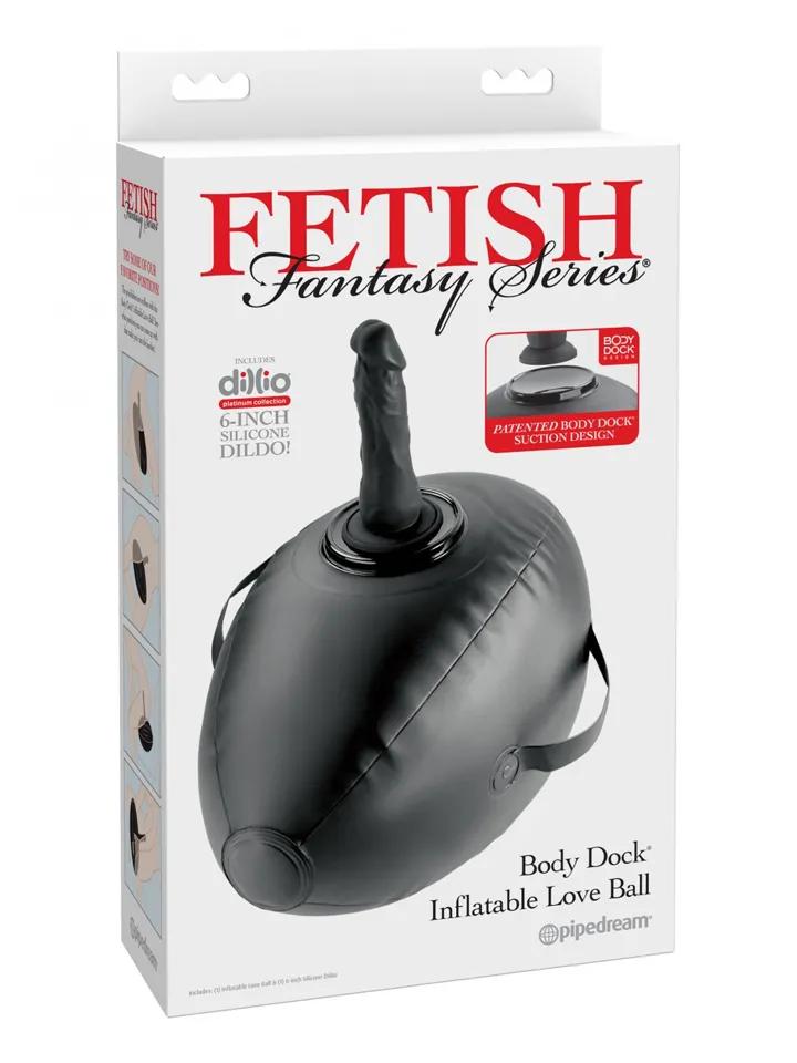 Fetish Fantasy Body Dock Inflatable Love Ball - Piepūšamais sēdeklis ar dildo 5 [full]