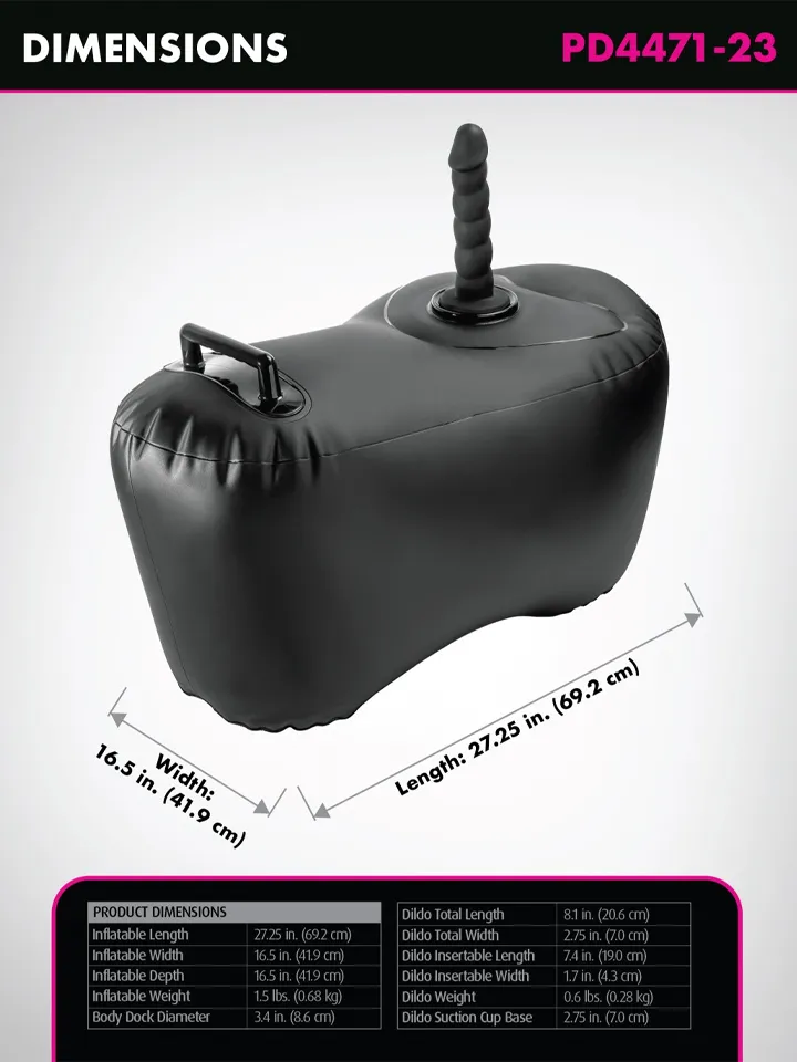 Fetish Fantasy Body Dock Inflatable Love Seat - Piepūšamais sēdeklis ar dildo 3 [full]