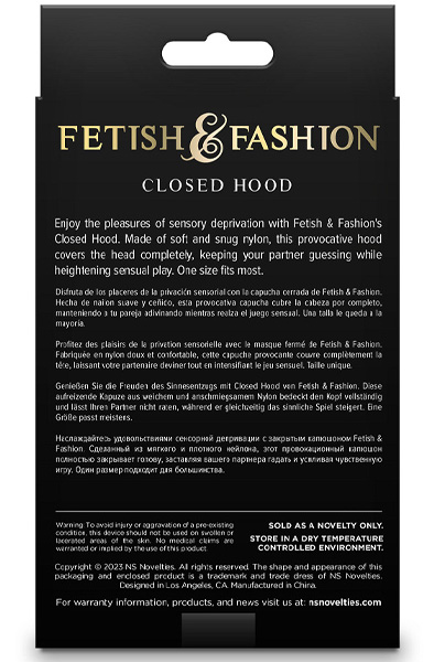 Fetish & Fashion Closed Hood White - BDSM maska 3
