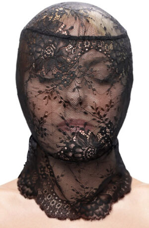 Fetish & Fashion Lace Hood Black - BDSM maska 1