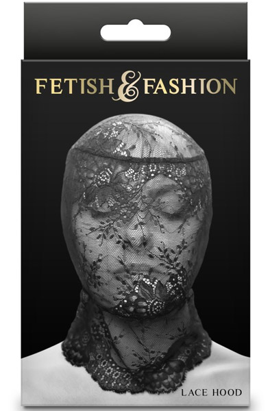 Fetish & Fashion Lace Hood Black - BDSM maska 2